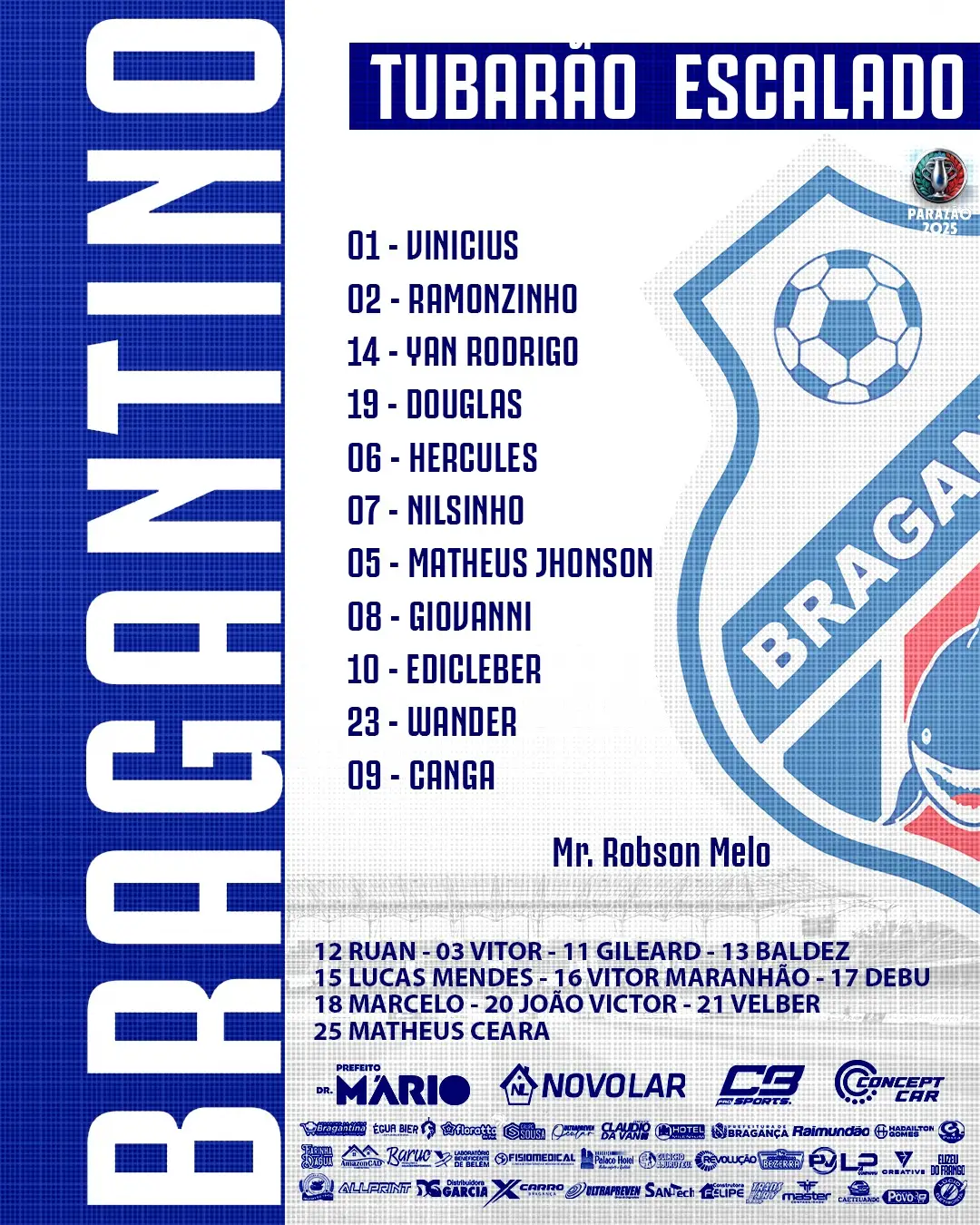 Vamos a escalação do Bragantino