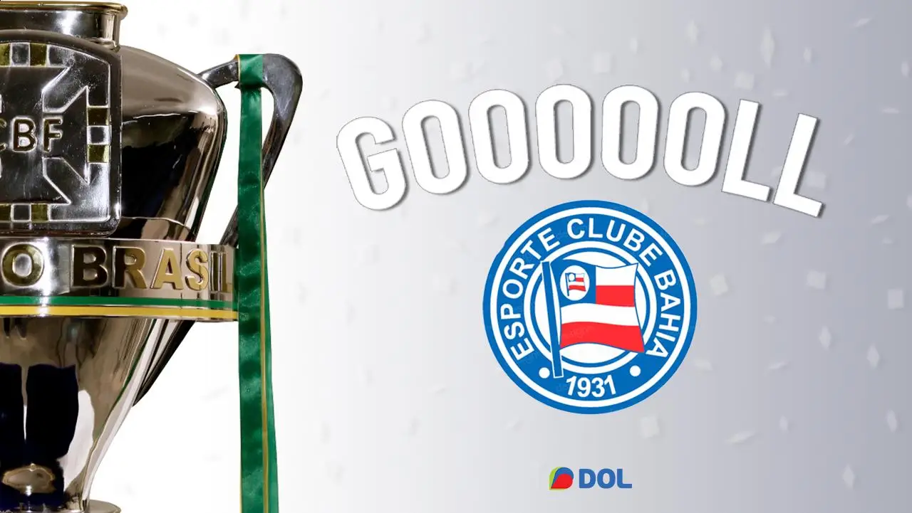Cauly bate no cantinho, Matheus Nogueira acerta o canto, mas não consegue defender. Bahia abre o placar no Mangueirão