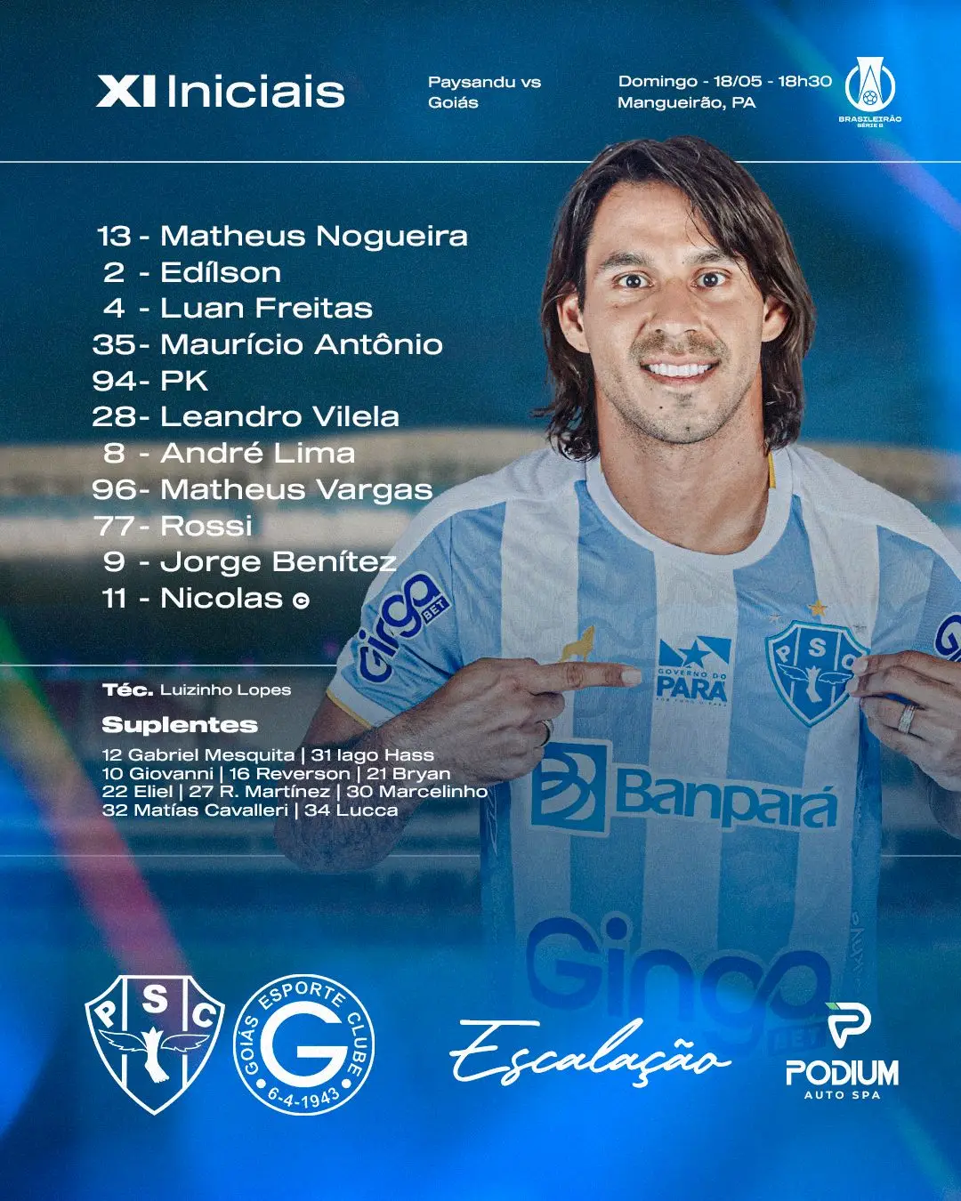 O Lobo está escalado!