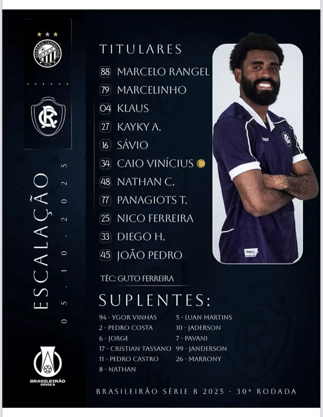 Clube do Remo devidamente escalado