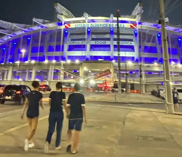 Noite bonita para a partida