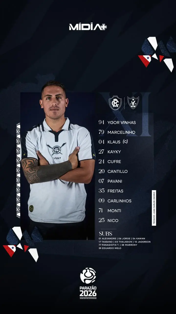 Leão, 24 horas após jogo contra o Mirassol, escalado para enfrentar o Águia pelo Parazão