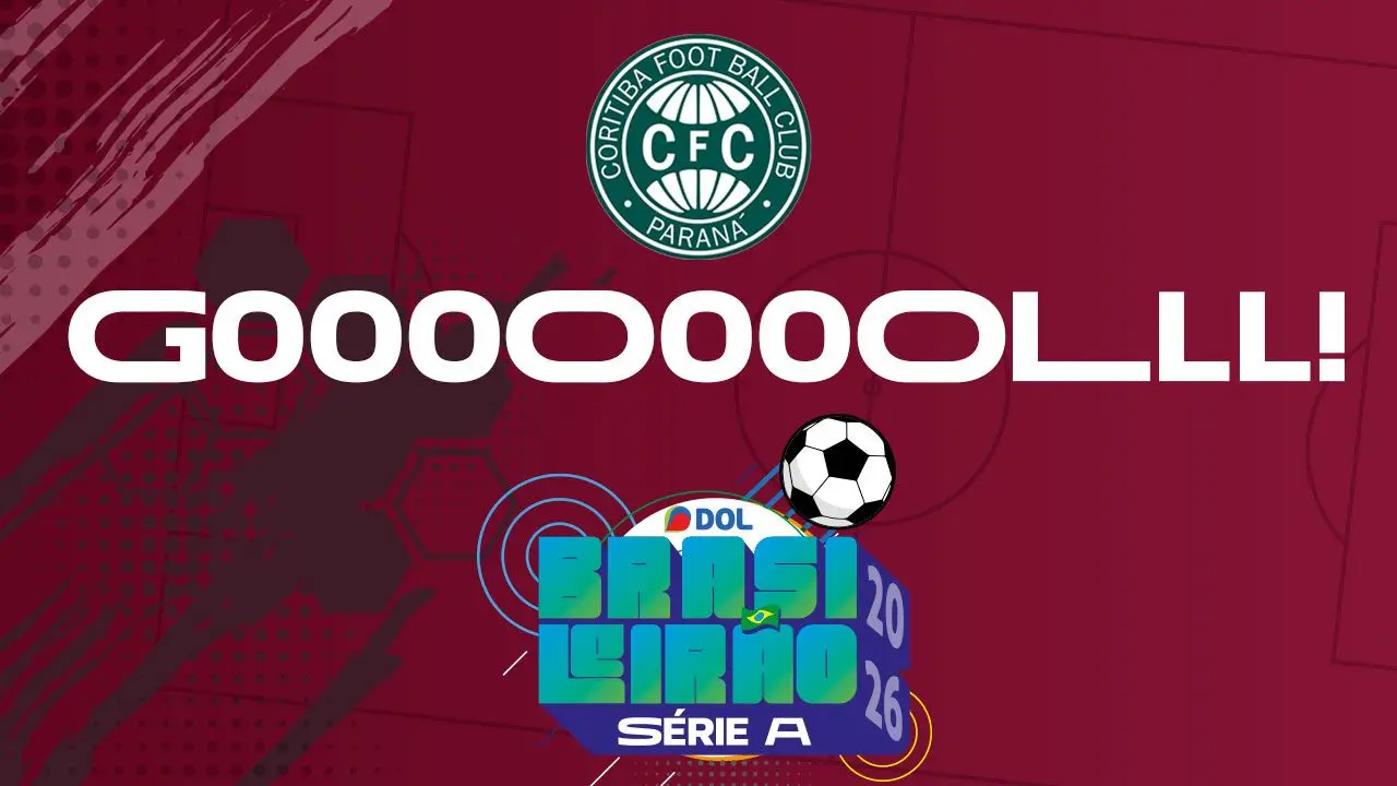 Após, JP Chermont fica com a bola e cruza para Pedro Rocha aparecer bem na área e finaliza para colocar o Coxa em vantagem diante de sua torcida.