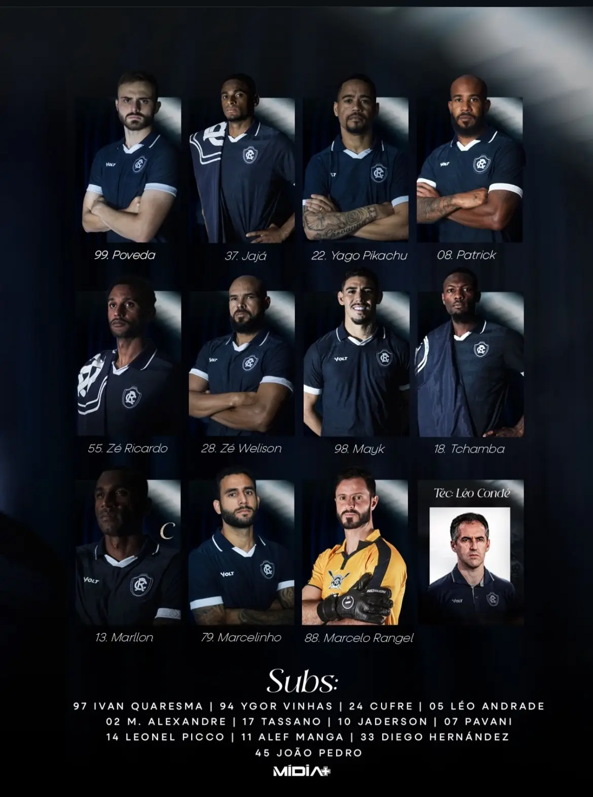 O Remo iniciou o jogo com a seguinte formação: