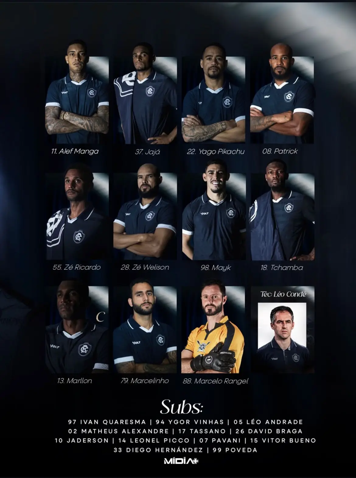 O Remo está escalado pelo técnico Léo Condé com: